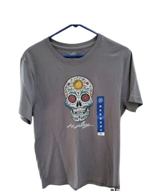 NEW Hurley Men's Dia De Surf Jersey Graphic Tee Size M Day of the Dead